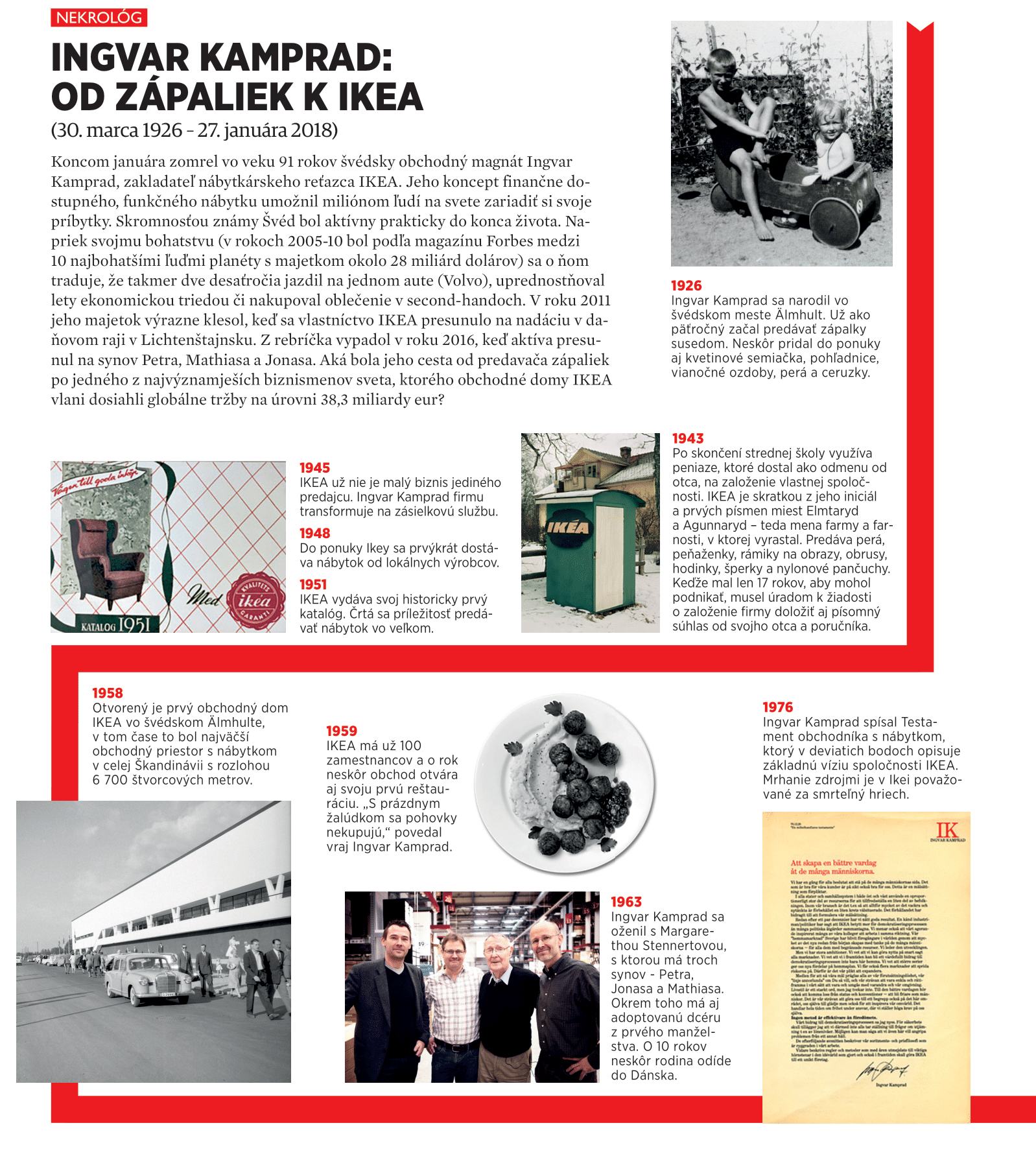 článok: Ingvar Kamprad: Od zápaliek k Ikea