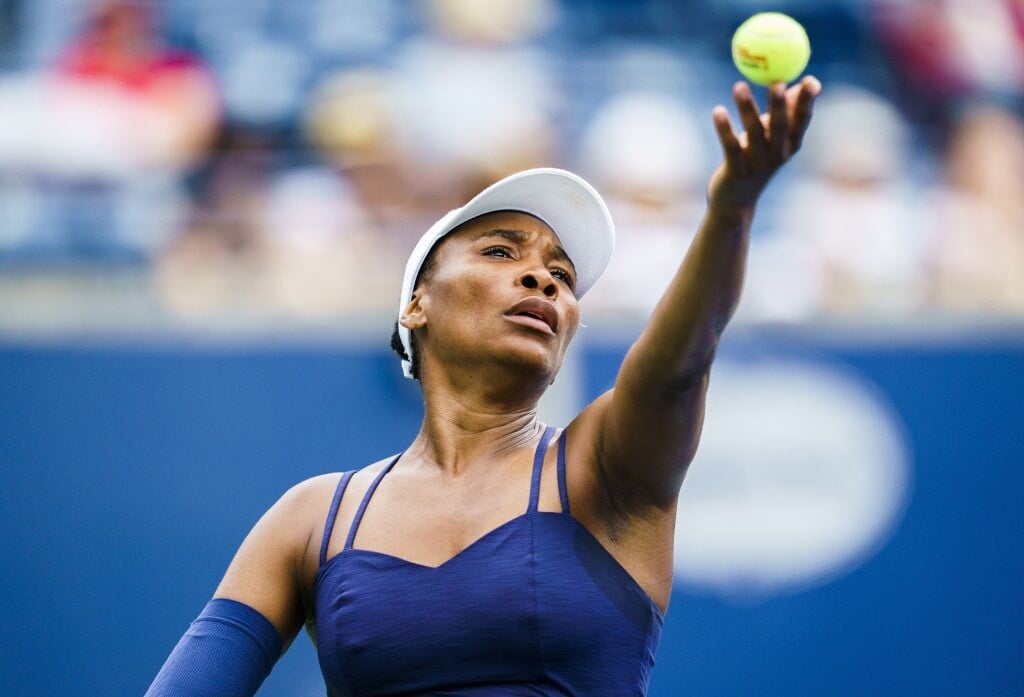Venus Williams počas tenisového zápasu Rogers Cup. Foto: Sita/AP