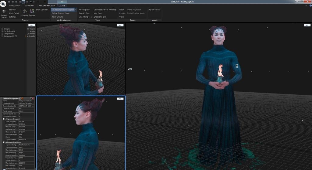 Modelovanie hologramu od startupu Capturing Reality pre film Ghost in the Shell.